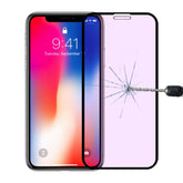 Película de vidrio templado de rayos púrpura de pantalla completa 9H 10D antiarañazos para iPhone 11 Pro / XS / X, iPhone XS / X